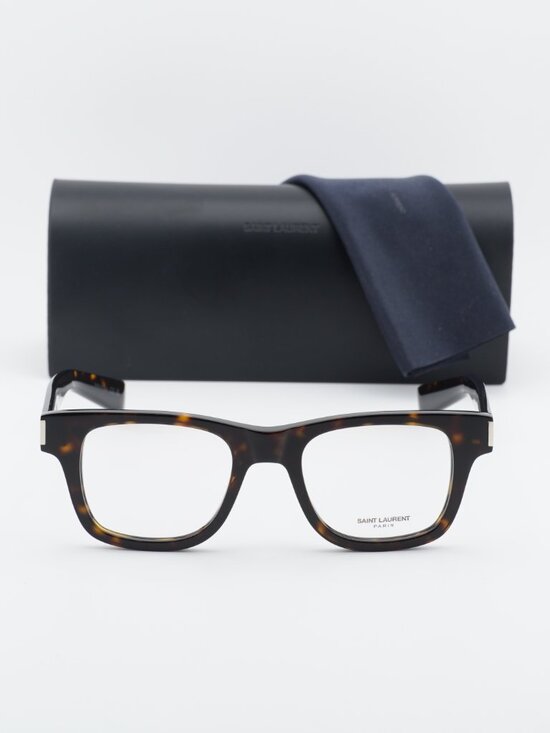 Saint Laurent SL564 OPT 009 Square Eyeglasses – Havana 49mm main image 8